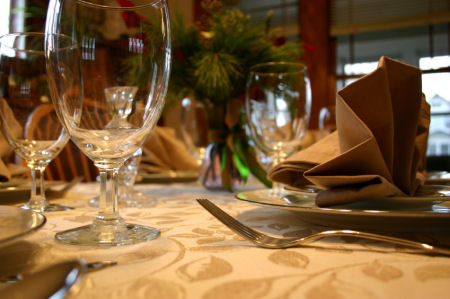 Christmas table setting